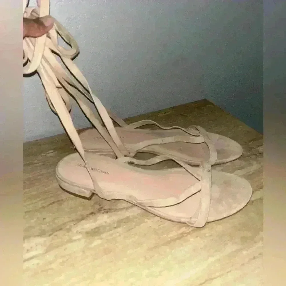 NEW Stuart Weitzman Anita Suede Sandal Size 10